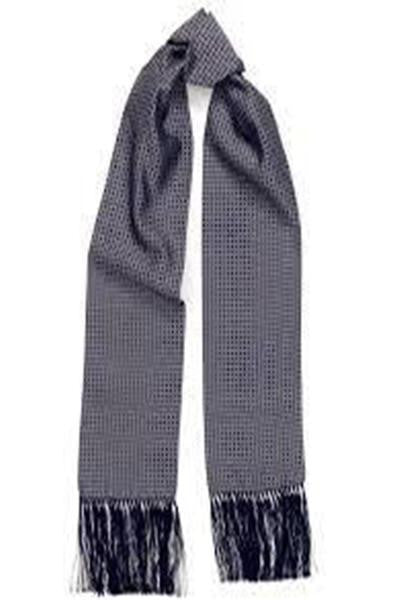JANE CARR Jacquard Check Scarf-Scarves-Wardrobe Apparel