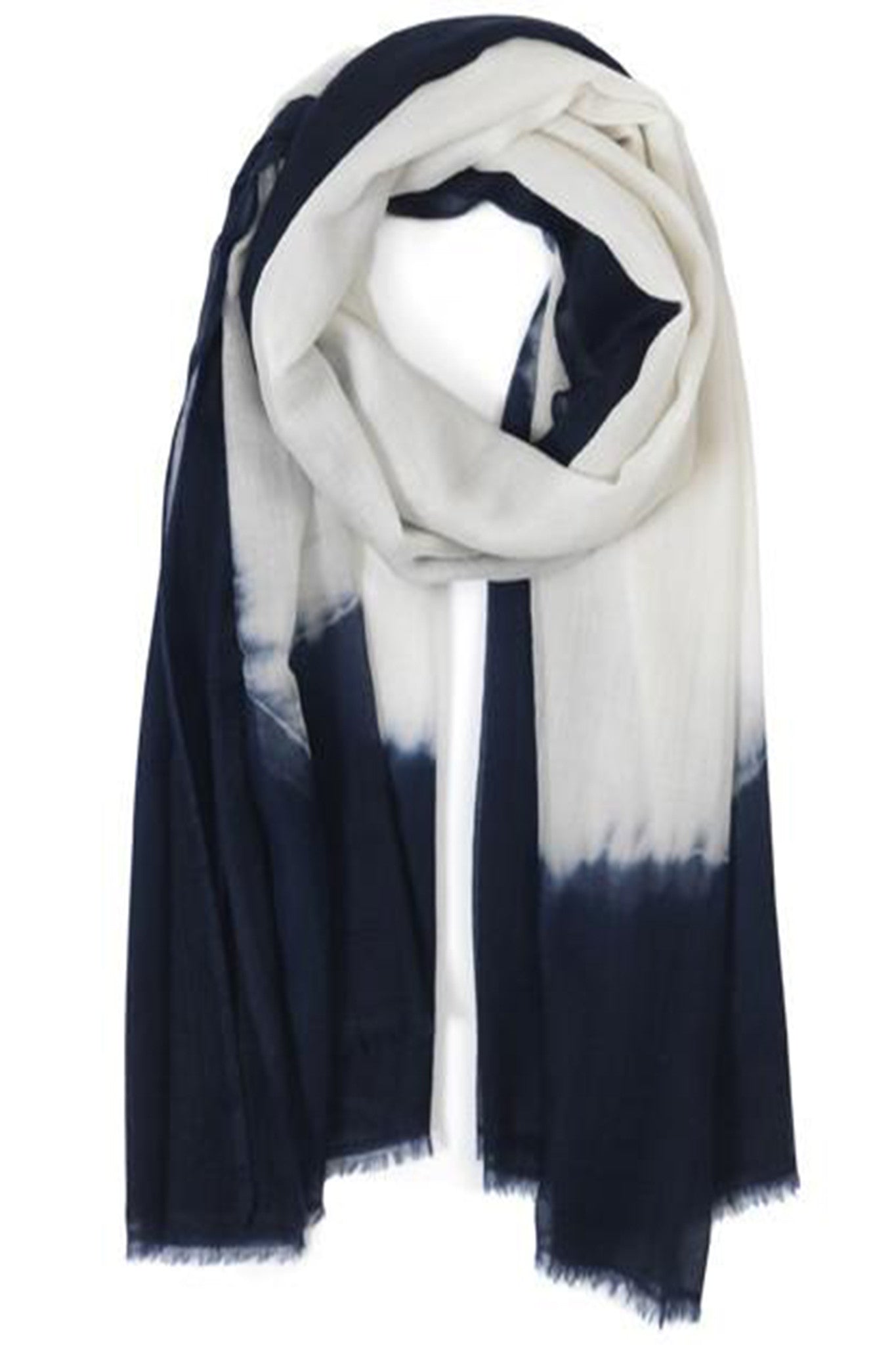 JANE CARR Two-Tone Wrap Scarf-Scarves-Wardrobe Apparel